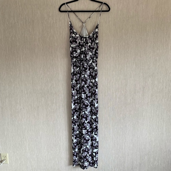 Loft Size Medium Purple & White Maxi Dress - Picture 1 of 5